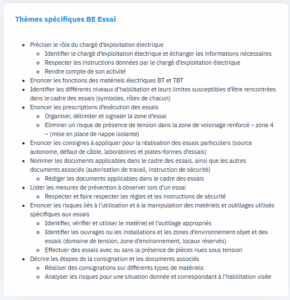 Programme de formation habilitation électrique