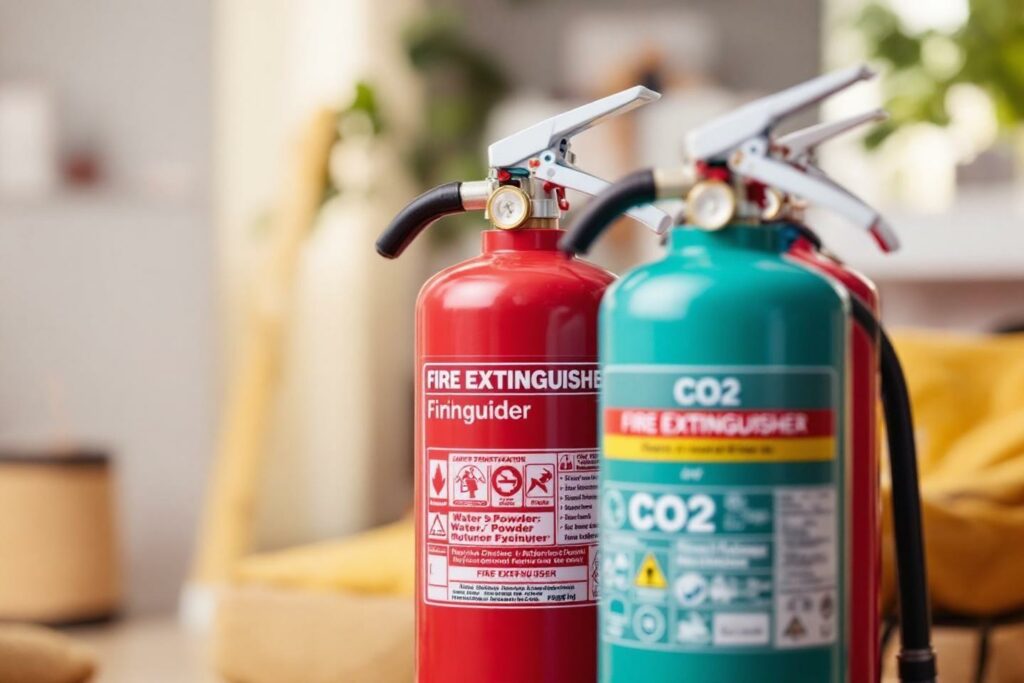 Les 3 types d'extincteurs : eau, poudre et CO2 expliqués