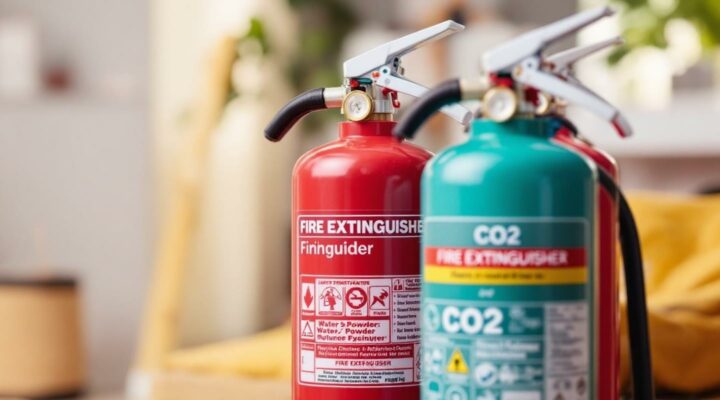 Les 3 types d'extincteurs : eau, poudre et CO2 expliqués